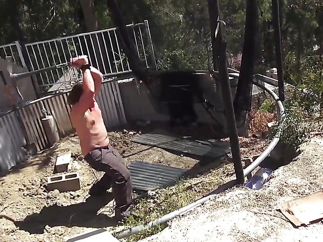 Fucking curvy Siri's real big tits outdoor