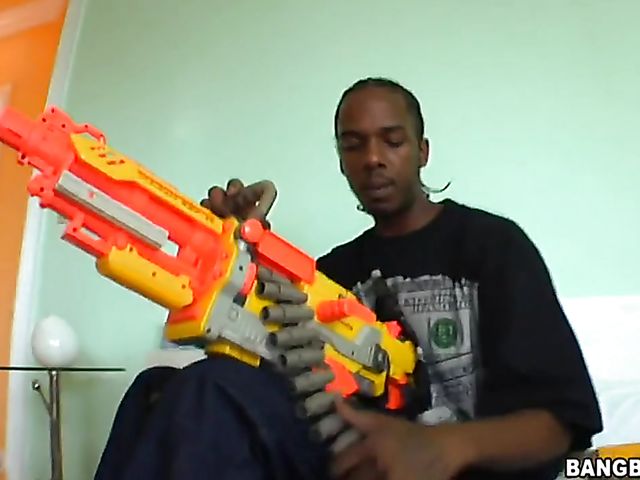 Charlie Mac's big black gun for Andy San Dimas 