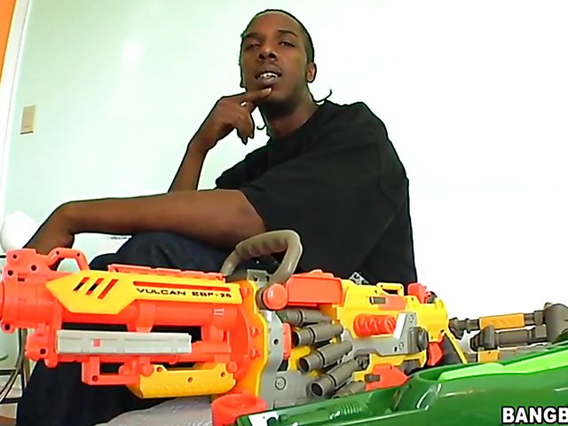 Charlie Mac's big black gun for Andy San Dimas 