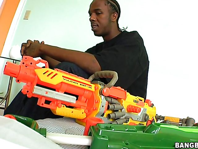 Charlie Mac's big black gun for Andy San Dimas 