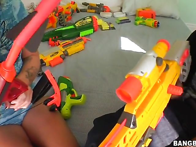 Charlie Mac's big black gun for Andy San Dimas 