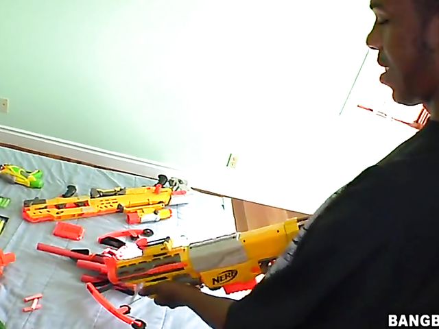 Charlie Mac's big black gun for Andy San Dimas 