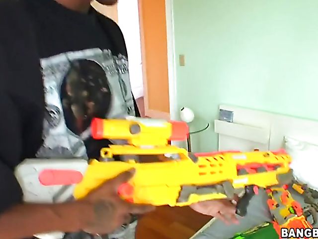 Charlie Mac's big black gun for Andy San Dimas 