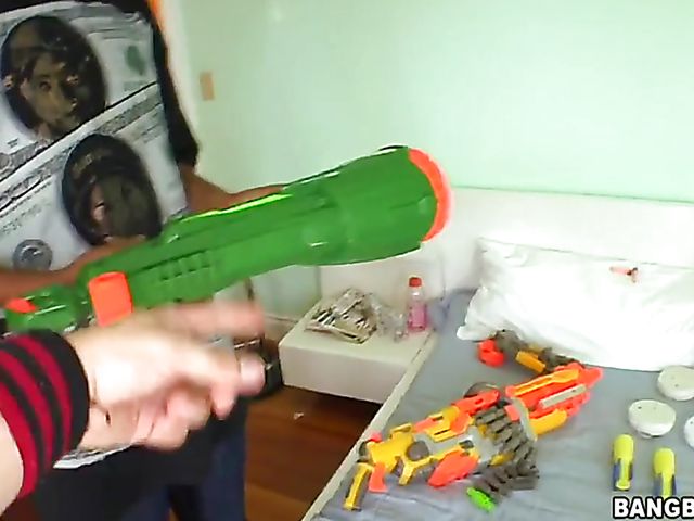 Charlie Mac's big black gun for Andy San Dimas 