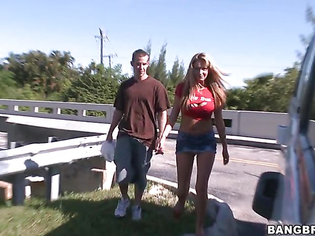 Trixie Star's juicy big breasts on Bang Bus 