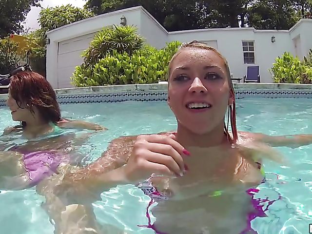 Pool orgy with Marsha May and Sasha Summers