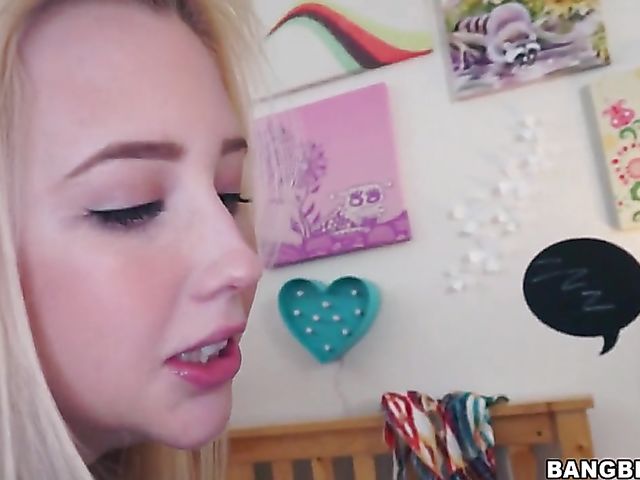 18-year-old Samantha Rone gets fucked on her bed