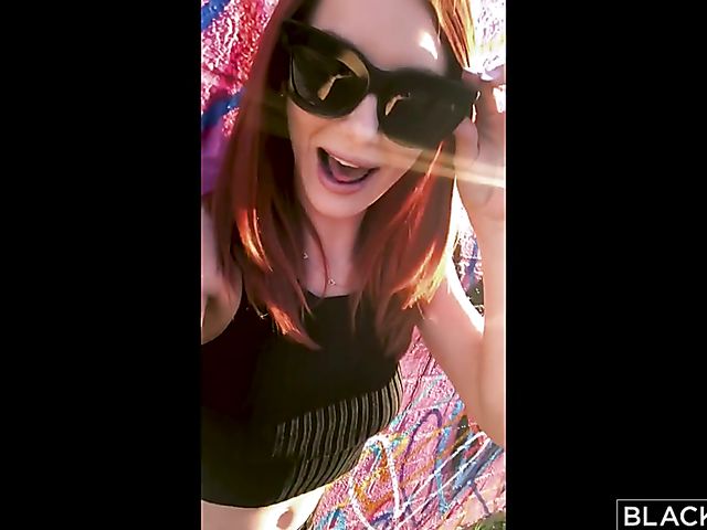 Interracial creampie for classy redhead Lacy Lennon