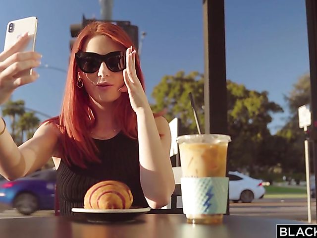 Interracial creampie for classy redhead Lacy Lennon