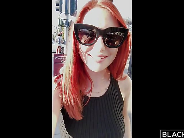 Interracial creampie for classy redhead Lacy Lennon