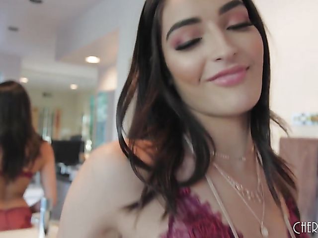 Flat chested teen Emily Willis plays with her snatch