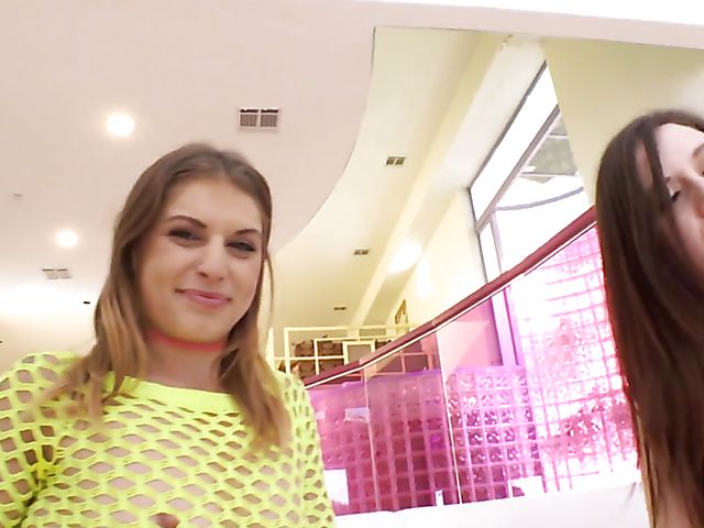 Deep double blowjob POV with Fallon West & Shelby Paris