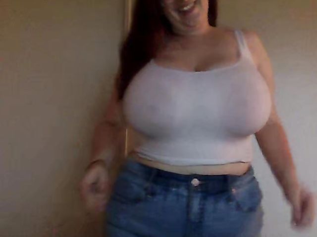 Monster boobs fattie in wet-t-shirt