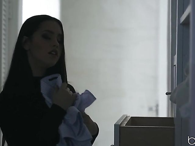 Adorable teen Alina Lopez having sex by the fire