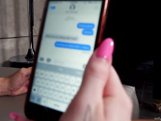 Emma Starletto gets throat fucked while texting