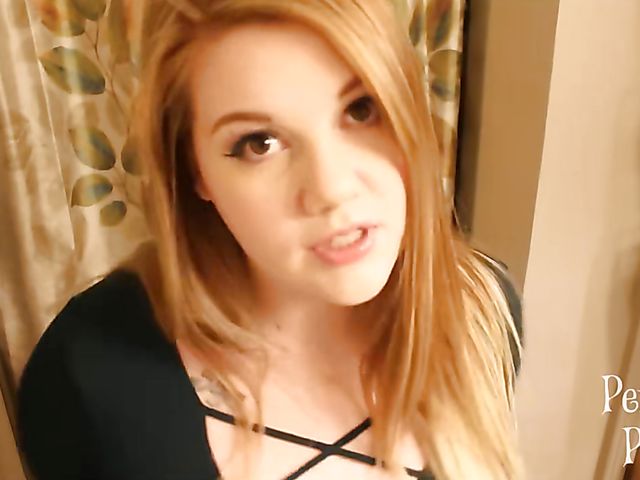 Cute BBW Penelope Peach POV with a dildo