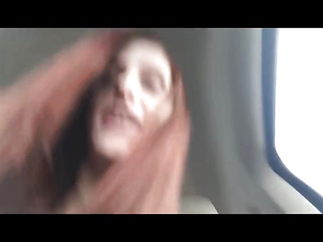 Car masturbation with a thick cucumber