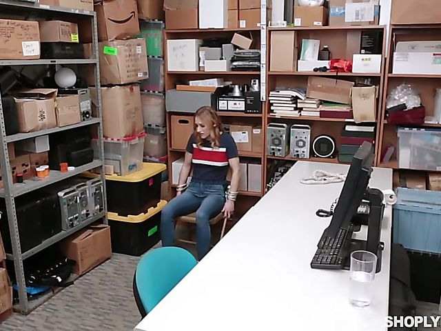 Tall teen Kasey Miller gets punished in the backroom