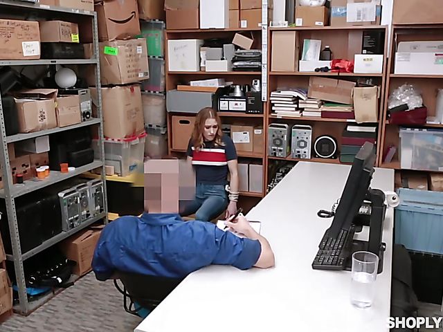 Tall teen Kasey Miller gets punished in the backroom
