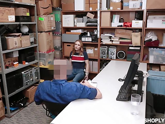 Tall teen Kasey Miller gets punished in the backroom