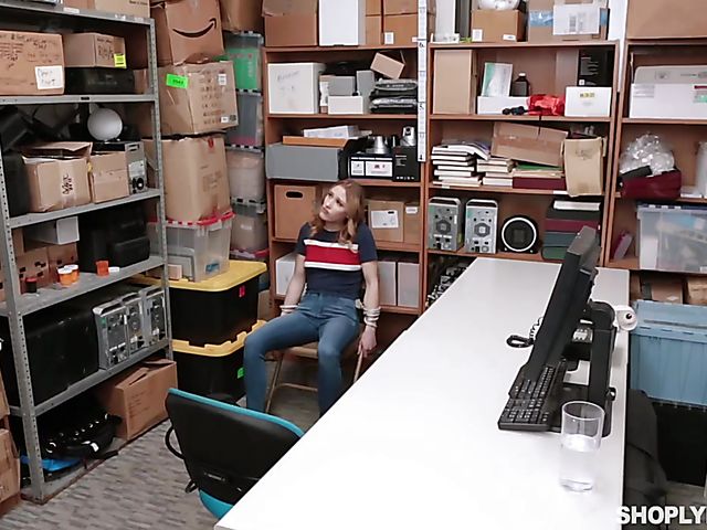 Tall teen Kasey Miller gets punished in the backroom