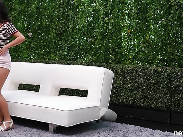 Exotic Violet with huge tits gets slammed