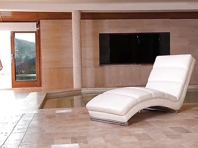 Feet worship and sex in the swimming pool with stunning Ani Blackfox