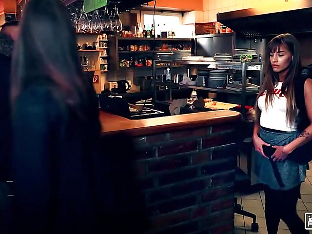 Hard fuck in a hostel with tattooed slut Silvia Dellai 