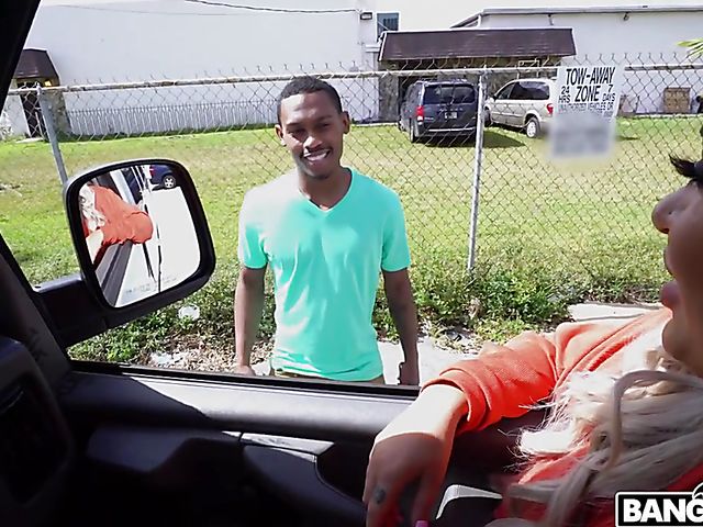 Interracial road adventure with curvy blonde Brandi Bae