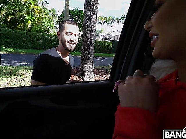 Interracial road adventure with curvy blonde Brandi Bae