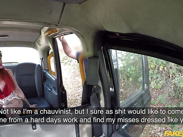 FakeTaxi anal with tattooed redhead Alexxa Vice