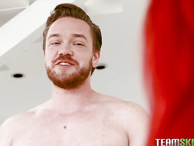 Redhead teen Tessa Faye gets turned on