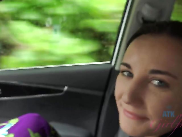 POV GF gets her cute pussy and feet fucked