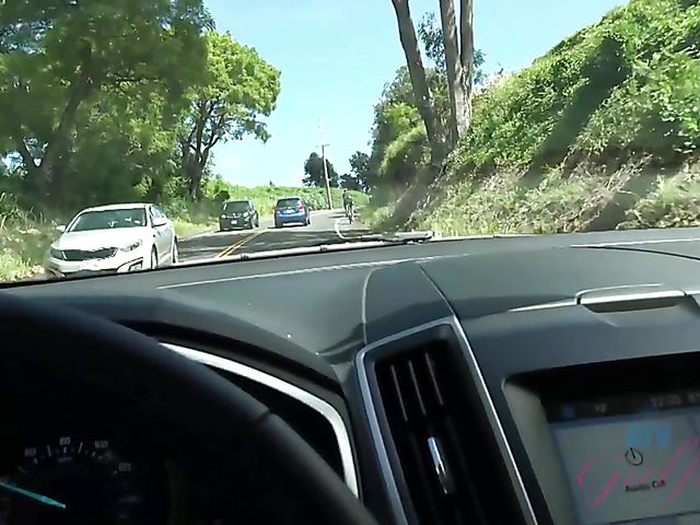 Hairy girlfriend Niki Snow is naked on the beach