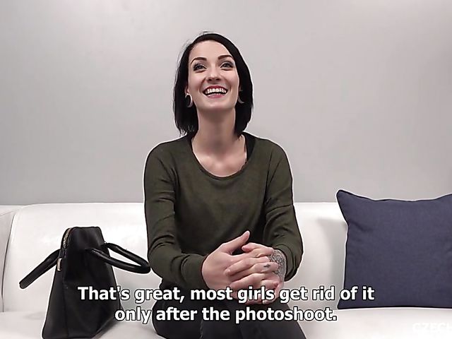 Czech casting with 23-year-old brunette Anna