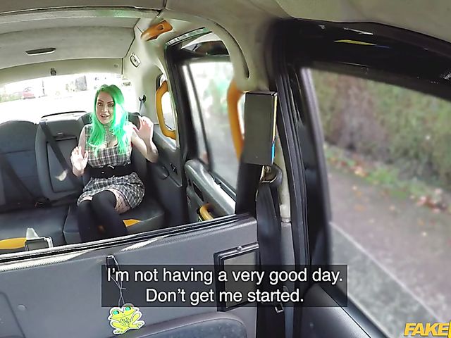 Fake taxi anal with green haired Phoenix Madina
