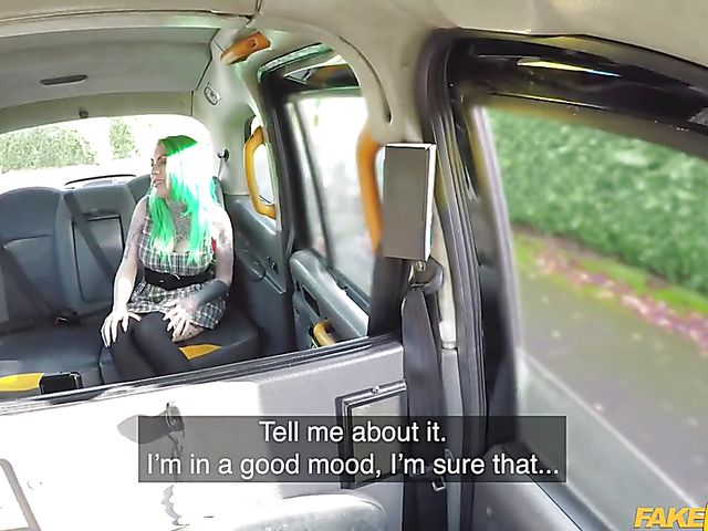 Fake taxi anal with green haired Phoenix Madina