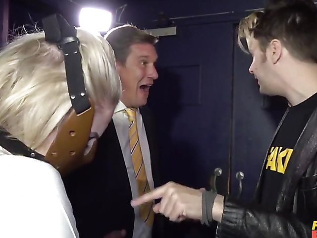 Insane big tit MILF Georgie Lyall fucks the referee in the ring