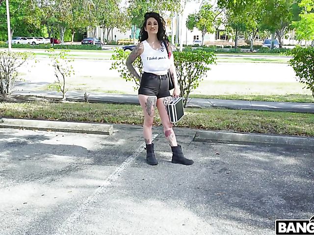 Anal ride with tattooed busty Arabelle Raphael