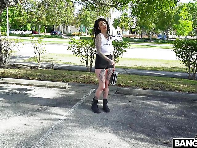 Anal ride with tattooed busty Arabelle Raphael