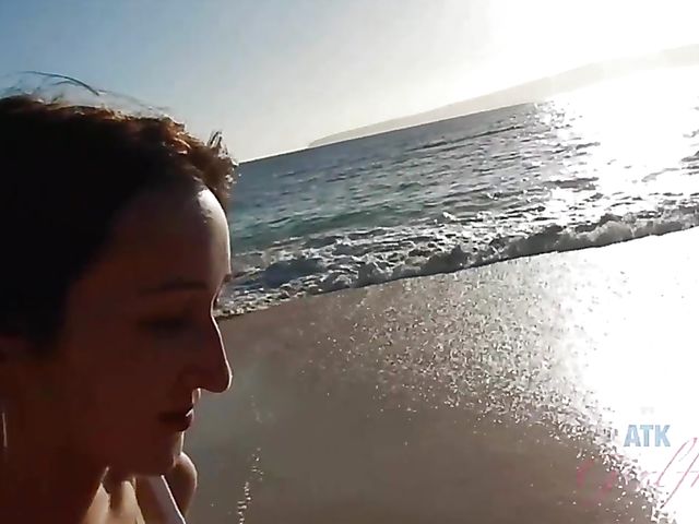 Skinny Carmen Rae bares all on the nudist beach