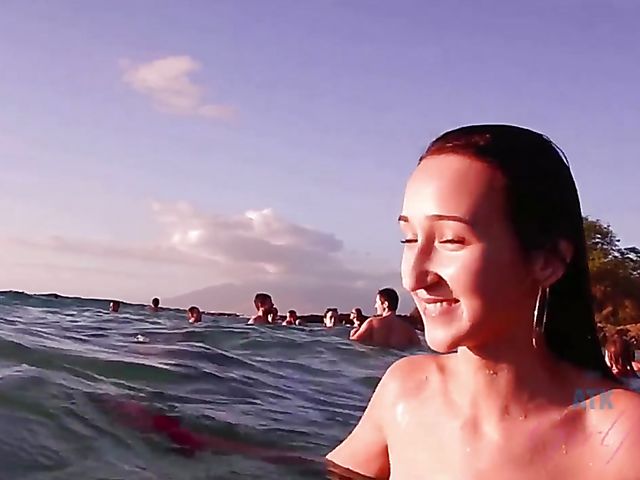 Skinny Carmen Rae bares all on the nudist beach