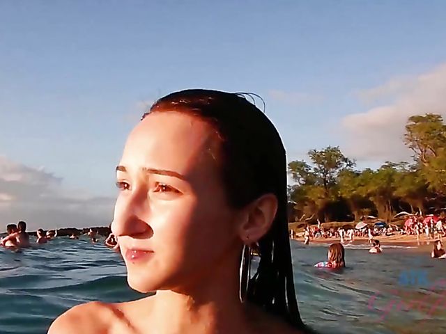 Skinny Carmen Rae bares all on the nudist beach