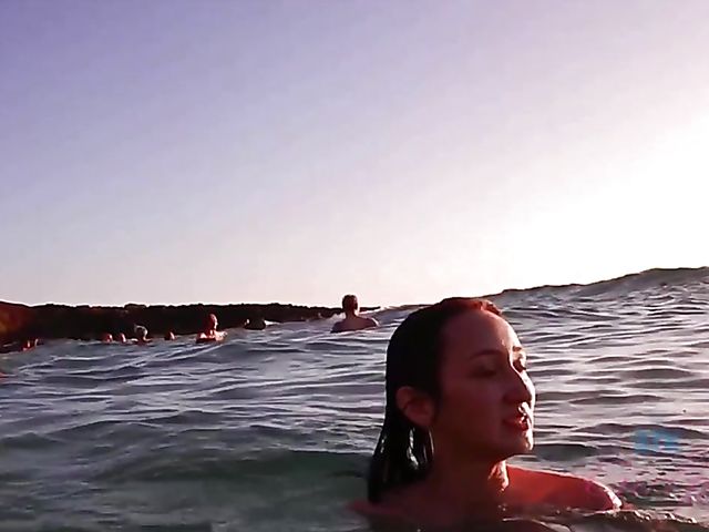 Skinny Carmen Rae bares all on the nudist beach