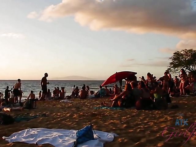 Skinny Carmen Rae bares all on the nudist beach