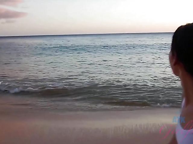 Skinny Carmen Rae bares all on the nudist beach