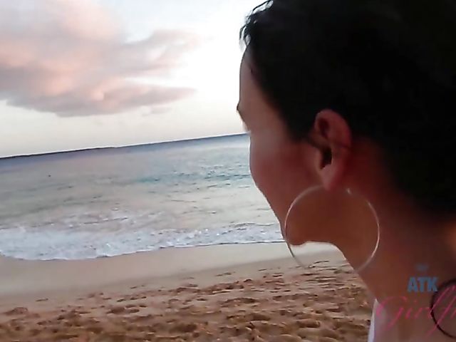 Skinny Carmen Rae bares all on the nudist beach