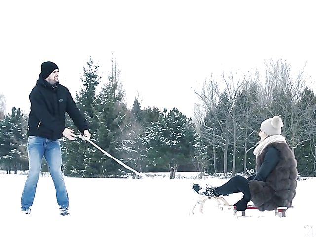 Wintertime anal sex by the fire with Shona River