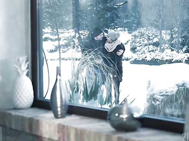 Wintertime anal sex by the fire with Shona River