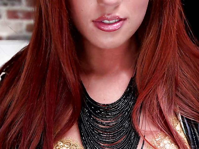 Sexy redhead Scarlett Mae gets her young hole fucked